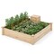 Fir Wood Raised Planter Bed with 7 Gallon Compost Bin for Herbs Vegetables Flowers